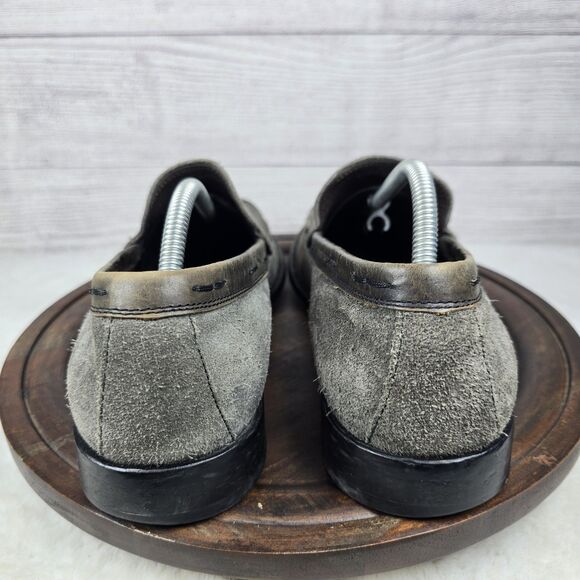 John Varvatos USA Slip On Loafers Suede Leather Grey Men’s Sz 11 main image 6